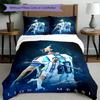 3pcs Duvet Cover Set (1*Duvet Cover + 2*Pillowcase, Without Core),football player Print Bedding Set, Bedroom Decor, All‑Season, Birthday Gift