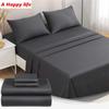 Bedding Set 4PCS /3PCS Full Set Bed Mattress Flat Sheet Mattress Cover Deep Pocket Sheet with Elastic Band