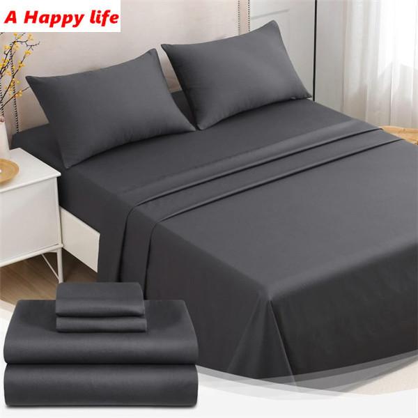 Bedding Set 4PCS /3PCS Full Set Bed Mattress Flat Sheet Mattress Cover Deep Pocket Sheet with Elastic Band