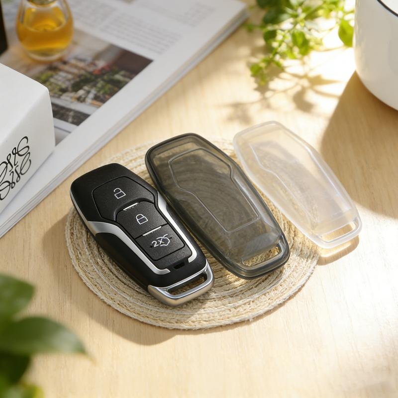 Прозрачный Черный ТПУ Подходит для Ford Mustang Edge Explorer Fusion Mondeo Kuka Умный Чехол-Крышка для Брелока Автомобильного Ключа 3 4 Кнопочный Держатель Авто Аксессуары