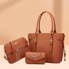 2024 Trendy Women's Shoulder Handbag Set: Fashionable Large-Capacity Three-Piece Mother-Child Collection.