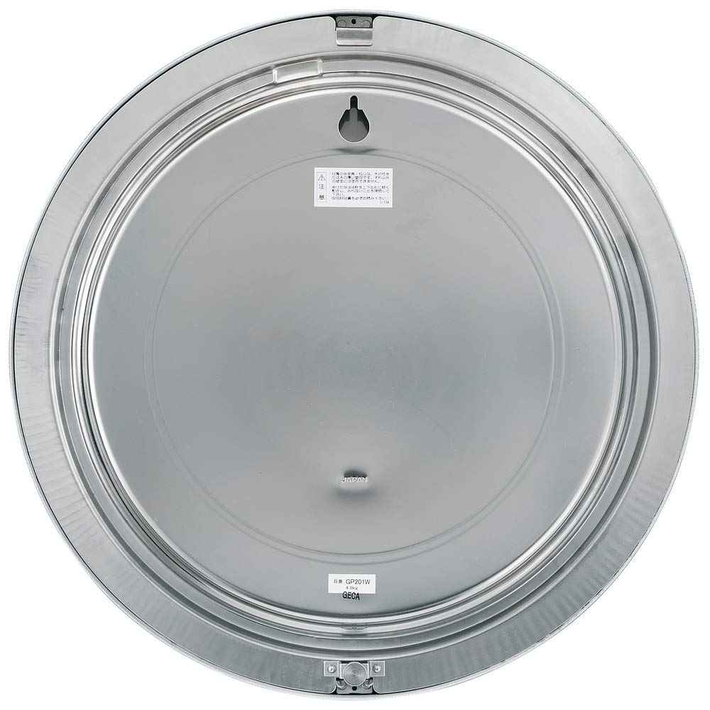 Seiko GP201W Wall Satellite Metal White Clock, Radio-Controlled, Analog, Moisture-Proof, Dust-Proof, Frame,