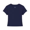 Solid Color Short-sleeved T-shirt for Women's New Inner Round Neck Bottoming Shirt Versatile and Slim