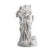 The Triple Goddess Sculpture Celtic Sacred Moon Triple Goddess Mother Maiden Crone Under Tree of Life Statue Hecate Brigid Decor Garden SculptureA