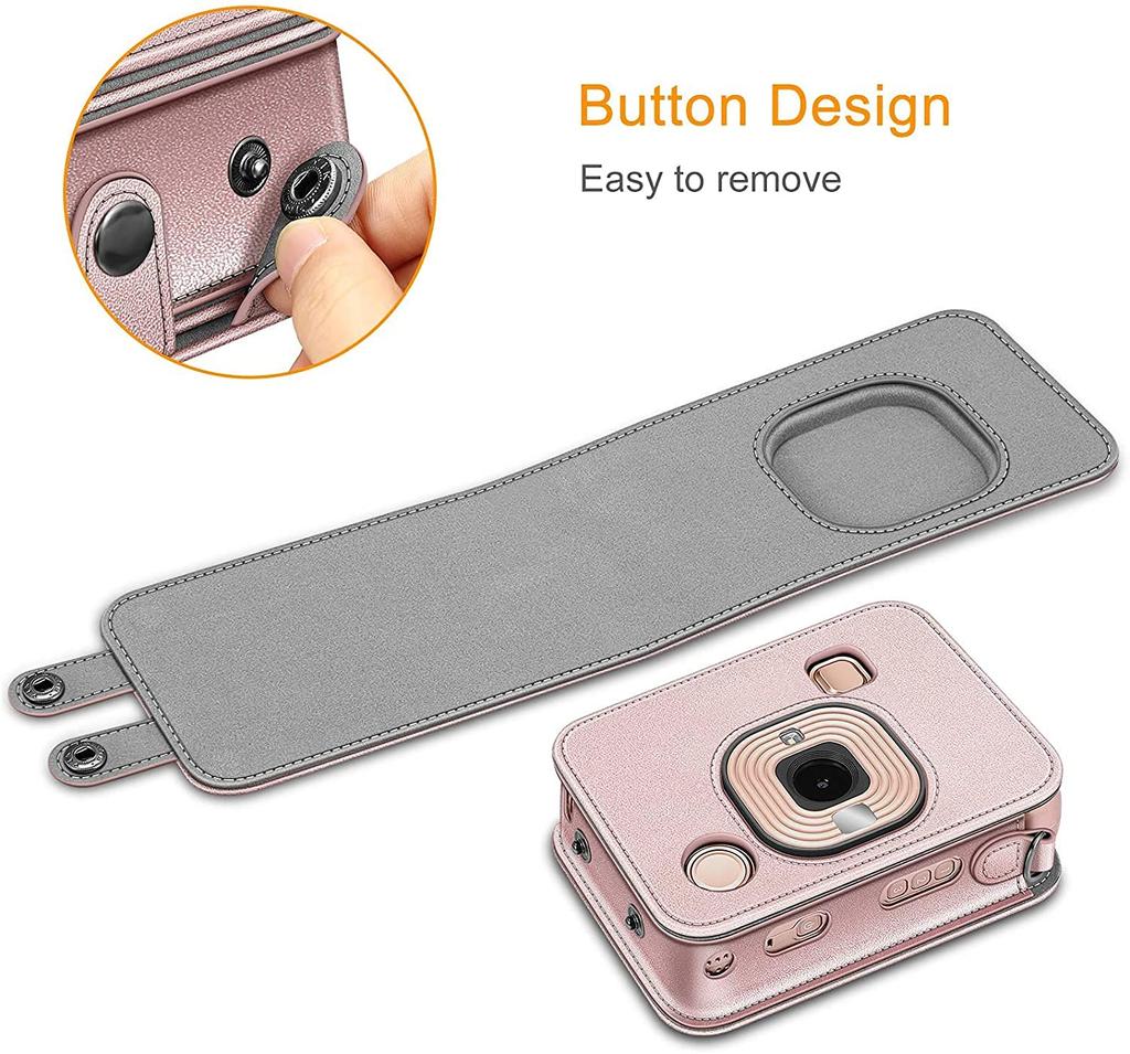 Fintie FUJIFILM Fujifilm Instax Mini LiPlay Instant Camera Protective Camera Full PU Scratch Shoulder Strap Easy To Carry Case, Cover, Case,