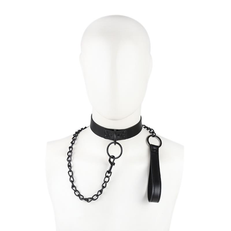 Necklace with Black Leash