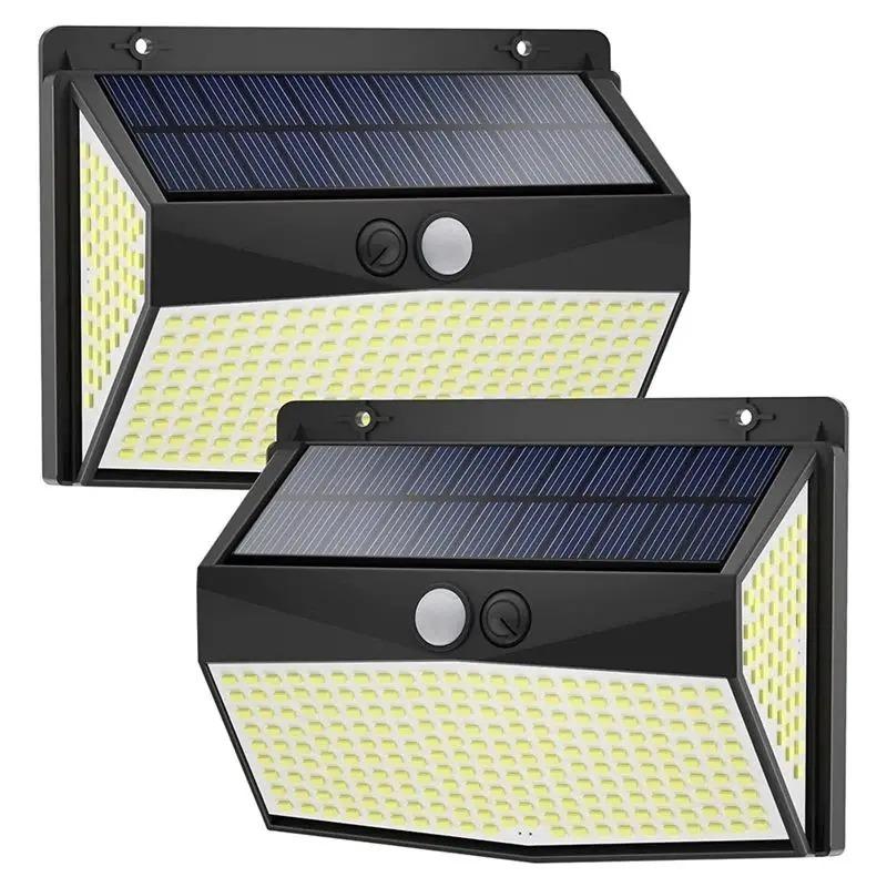 15 Вт 248LED солнечные уличные фонари на солнечной батарее с датчиком движения прожекторы IP65 водонепроницаемый 3 режима настенный светильник для сада, крыльца, двора