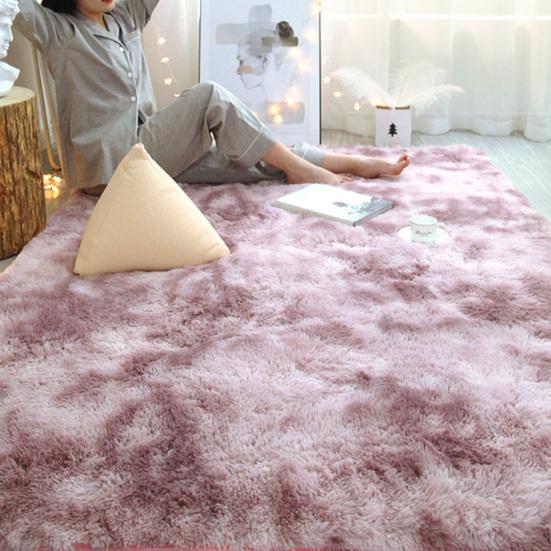Ковер для гостиной, мягкий противоскользящий, легкий, стильный, пушистый ковер для гостиной, толстый декор, бархатный коврик для крашения галстуков для офиса