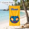 Derpy Tiger Custom Name Printed Beach Towel Personalized Soft Towel For Swimming Beach Travel