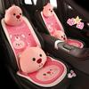 Pink Cartoon Beaver Women's All-Season Car Seat Cushion for BYD Seagull Dolphin.