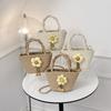 Woven Bag Flower Bag 2025 New Cute Handbag Versatile Bag Hand Bag Versatile Single Shoulder Oblique Span Bag Tide