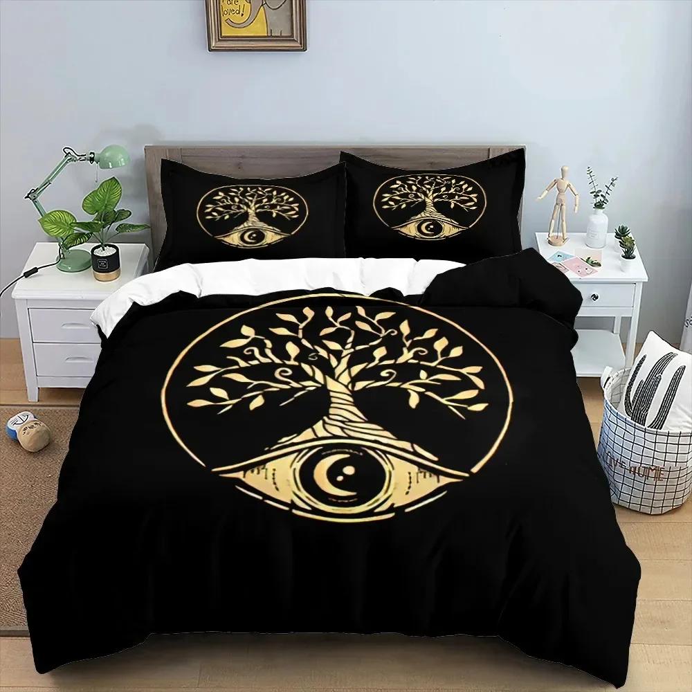 Mandala Duvet Cover Set King Queen Twin Full Size Moon Sun Eye Boho Chic Floral Polyester Quilt Cover for Kid Boys Bedding Set