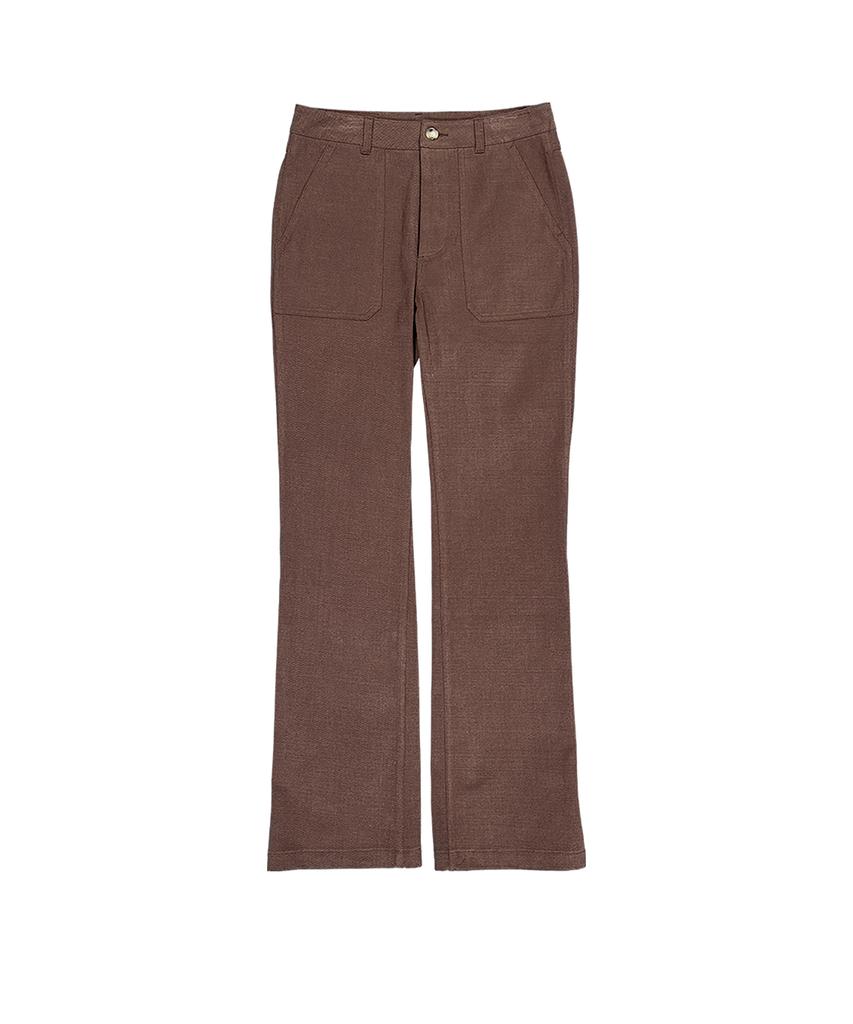 KEEP IT IN A SET Fatigue Style Bootcut Pants (Brown)