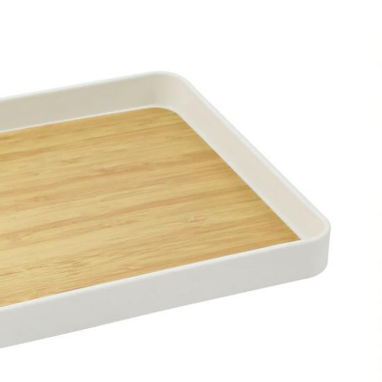 Поднос для чайных чашек с рисунком дерева Современный Противоскользящий Прямоугольный Сверхпрочный ПП Многофункциональный для сервировки фруктов Столовая посуда для хранения