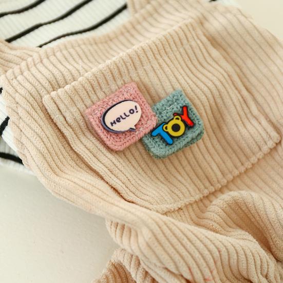 Stylish Cartoon Design Unisex Puppy Overalls Cat Dog Winter Clothes for Autumn