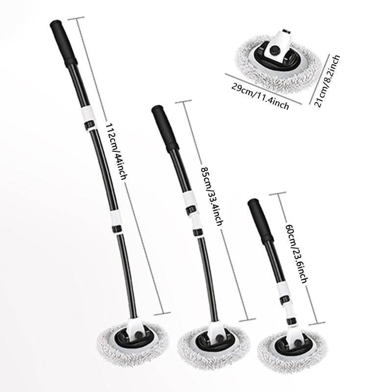 Car Wash Brush Cleaning Brush 15 Degree Bend Telescoping Long Handle Washing Mop Soft Hair Chenille Broom Wash Supplies