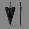 Japan fashion Fresh Long Handle Umbrella Double Straight Umbrella Women Simple 16-Bone Reinforced Curved Handle Umbrella Printable Logo