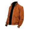 Lambskin Stylish Wear Motorcycle Tan Handmade Genuine Men Suede Fashion Jacket