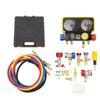 AC Manifold Gauge Set Professional Car Manifold Pressure Gauges Tool Kit for R410a R22 and R134a Ref