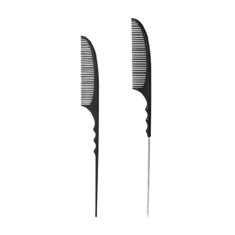 Расческа с хвостиком из углеродного волокна для начеса Парикмахерские расчески для влажных и сухих волос