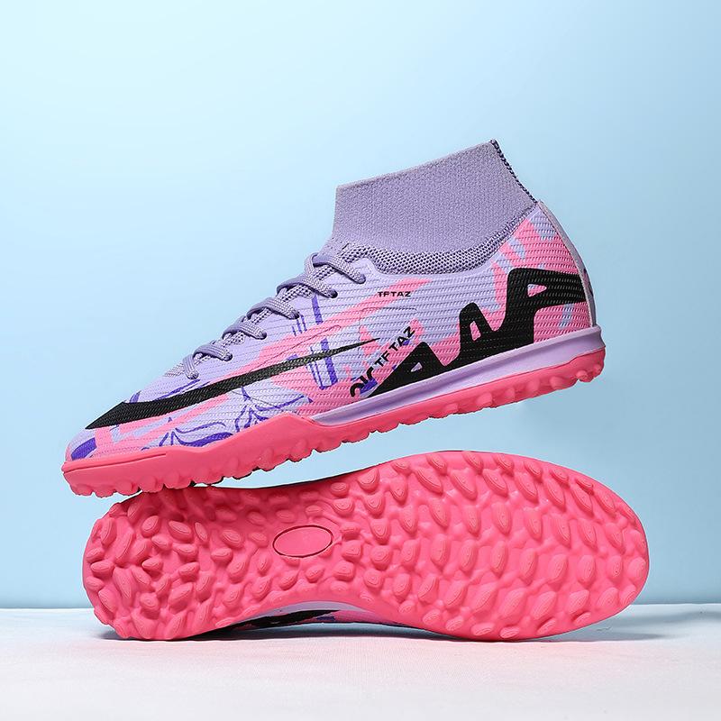 Новые бесшовные футбольные бутсы с верхом из материала Flyknit, высокие, для Еврокубка, молодежные шиповки, профессиональная спортивная обувь для тренировок