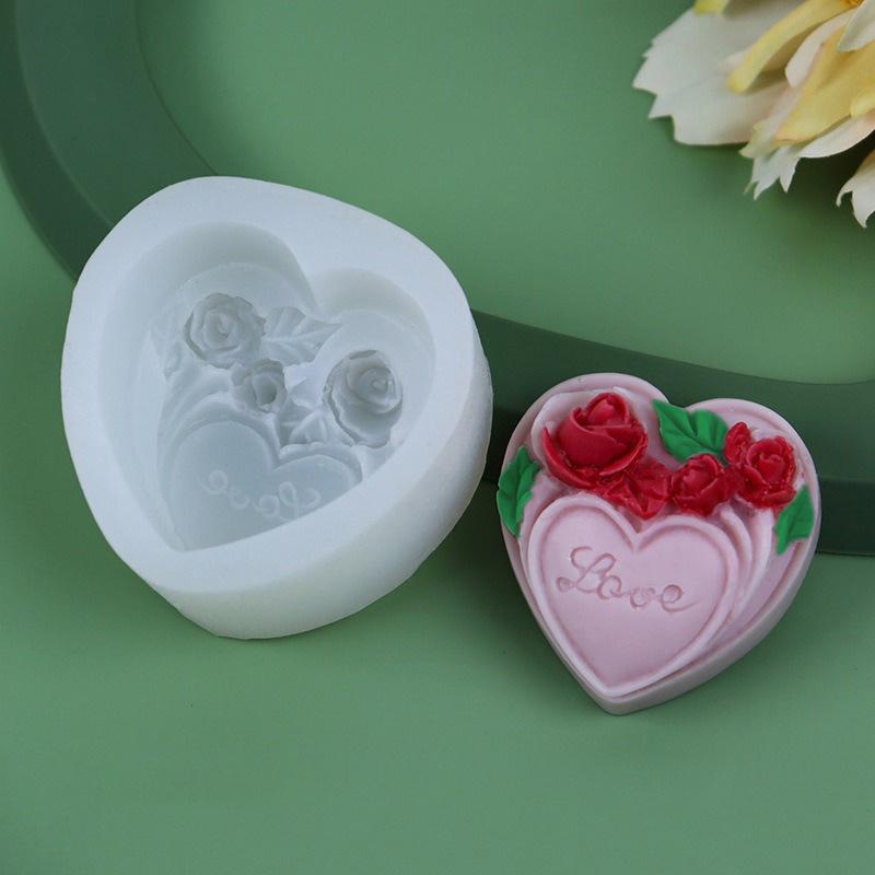 Силиконовая форма в форме сердца Форма для выпечки торта мусс из шоколада ручной работы Форма для DIY ароматерапевтической свечи Подарок на День святого Валентина Декор