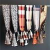 Women Luxury Brand Silk Scarf Headscarf Double-Sided Printing Foulard Hand Kerchief Pareo Neckerchief Ribbon Bag Decoration
