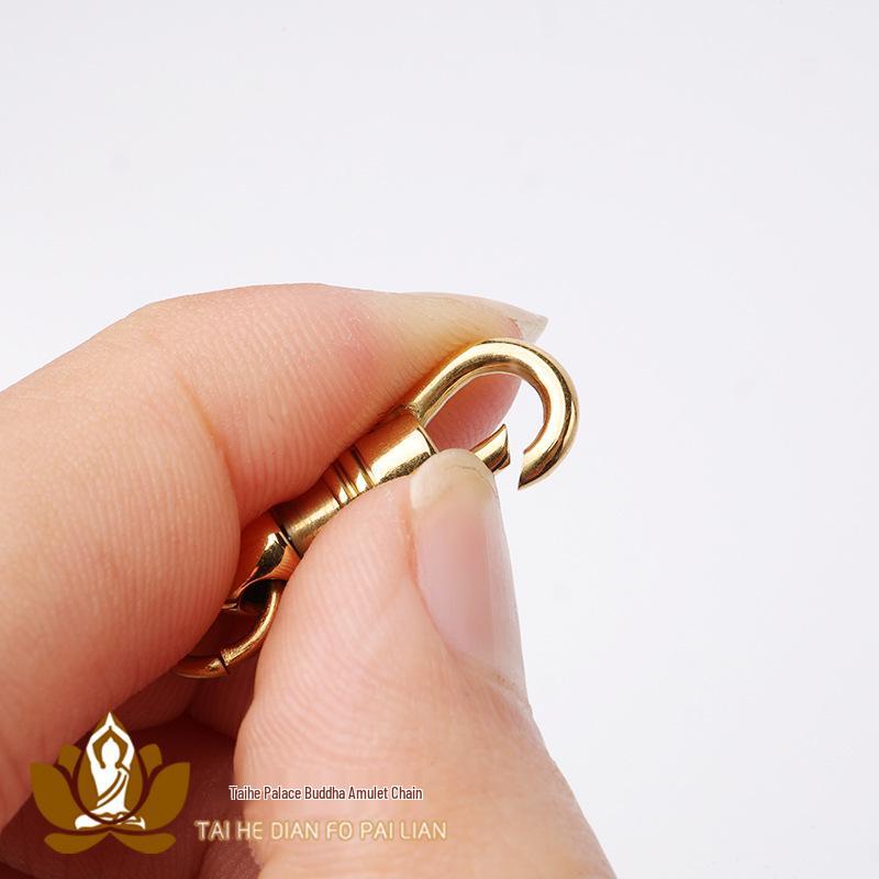 Ожерелье-амулет тайского Будды с позолотой 18 карат и вращающимся крючком в виде орла