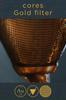 Cores Coffee Dripper Gold Filter Just Set It Directly On the Cup For 2 To 4 Cups with Maruyama Coffee No Paper Filter Required Pure Gold C246BK