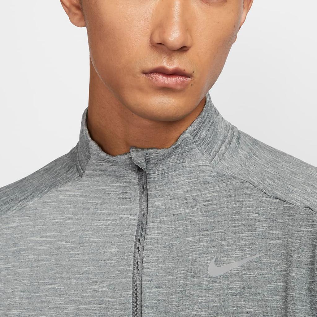 Nike Элемент Therma-FIT Однотонный Повседневный Простой Модный Лонгслив Мужские топы Дымчато-серый FZ1150-084