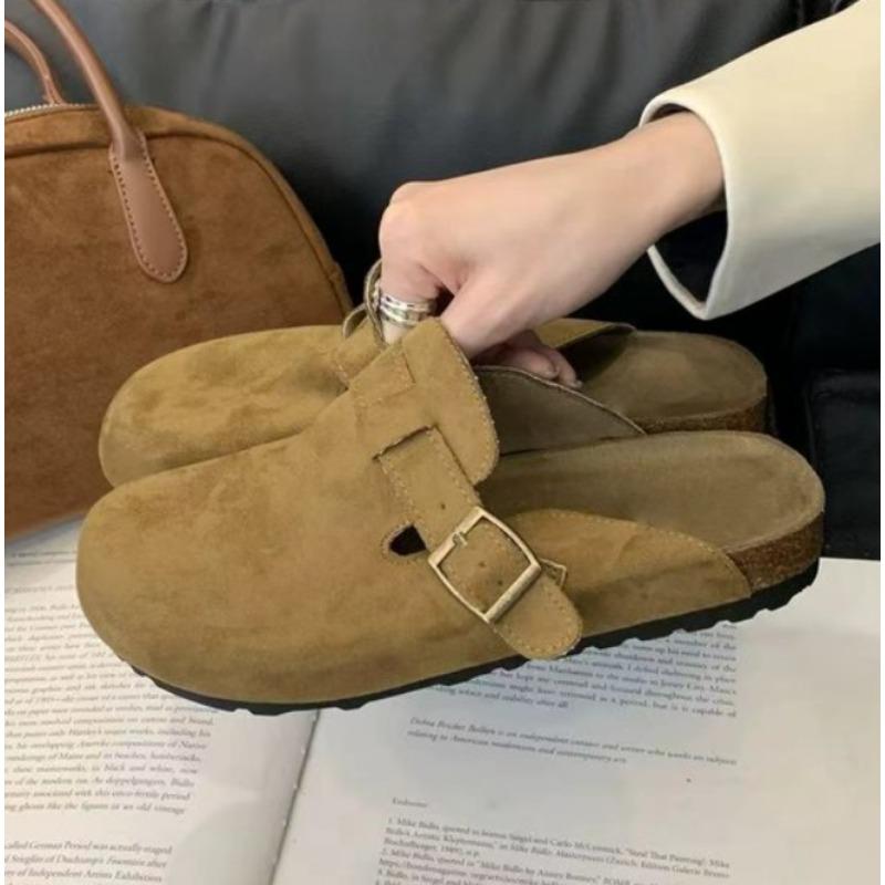 New Classic Women's Closed Toe Cork Sandals Slippers Ladies Leopard Cork Slippers Camo Mule Clogs Shoes Flats Zapatos De Mujer