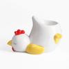 Chicken Shape Chicken Eggs Cup Ceramic Eggs Stands Creative Eggs Base  Breakfast