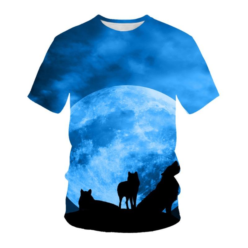 Летняя мужская футболка с цифровой печатью, мужская повседневная спортивная рубашка с круглым вырезом и коротким рукавом