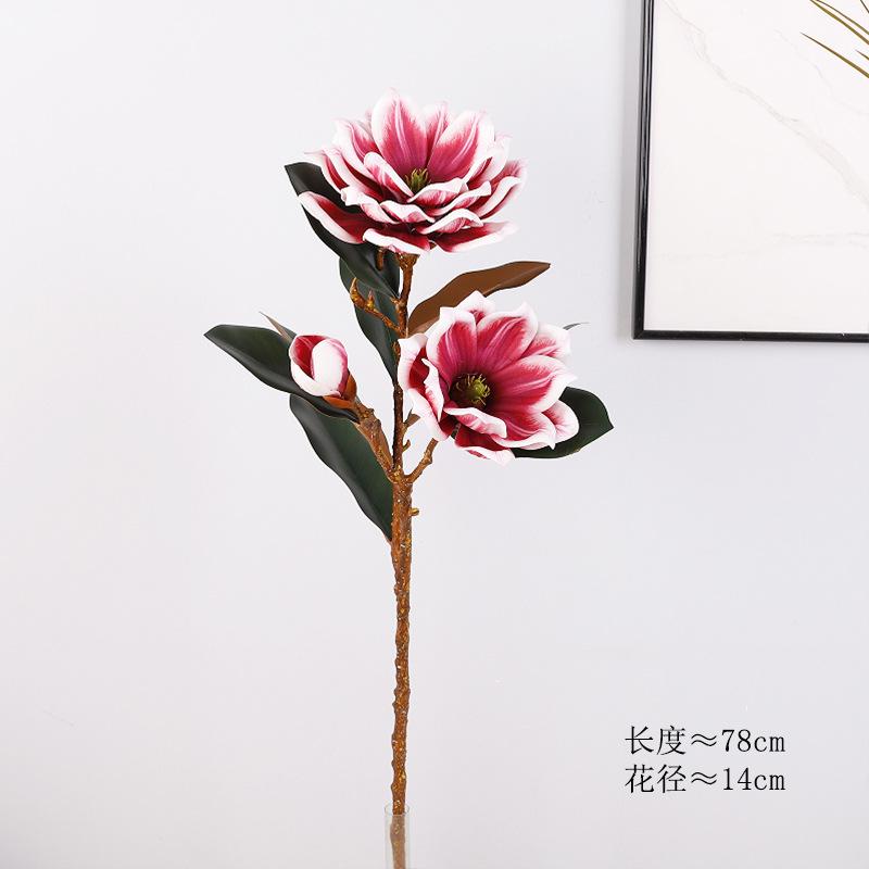 3D feel cotton magnolia flower home photography decoration flower soft wedding ornament fake flower