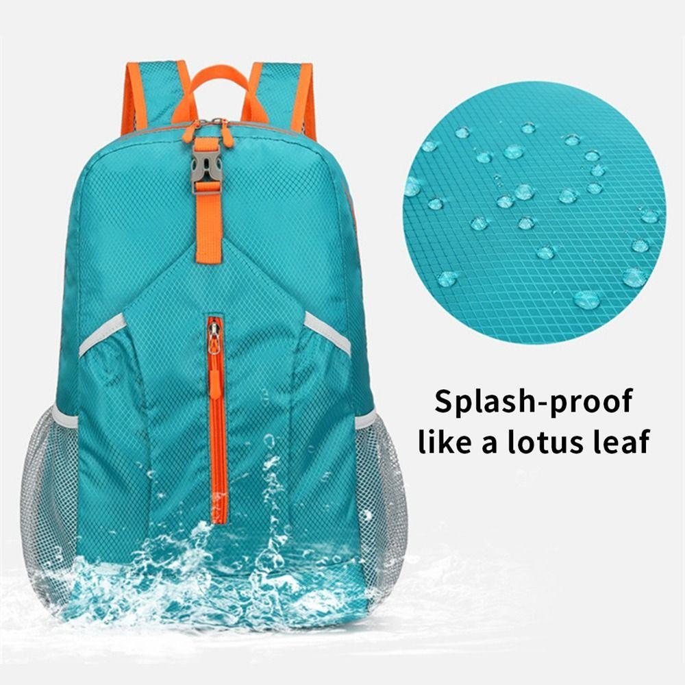 Large Capacity Lightweight Nylon Bag Zipper Foldable Backpack Casual   Outdoor