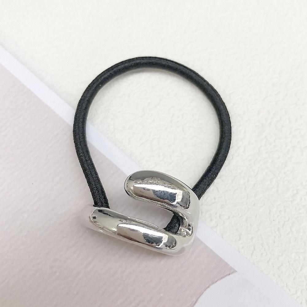 Smooth Hair Rope Hair Accessories Hair Loop New Metal Hair Tie  Women