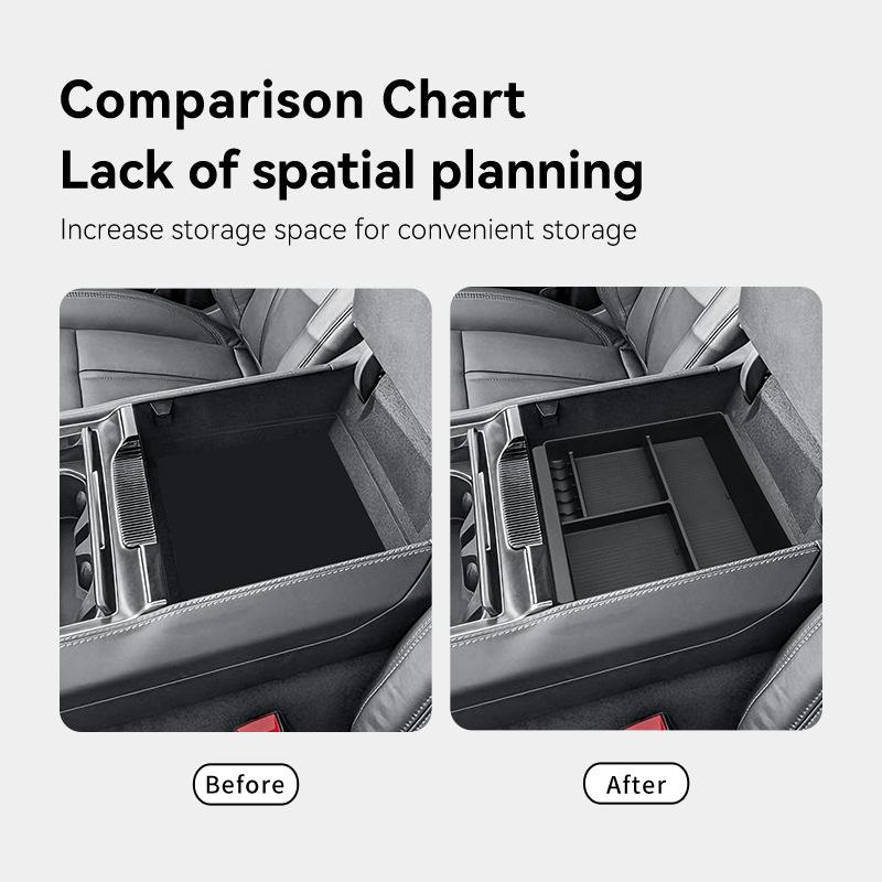 Centre Console Armrest Storage Box ABS Armrest Storage Box Organizer Tray Car Interior Accessories For Jeep Wagoneer L 2022-2025
