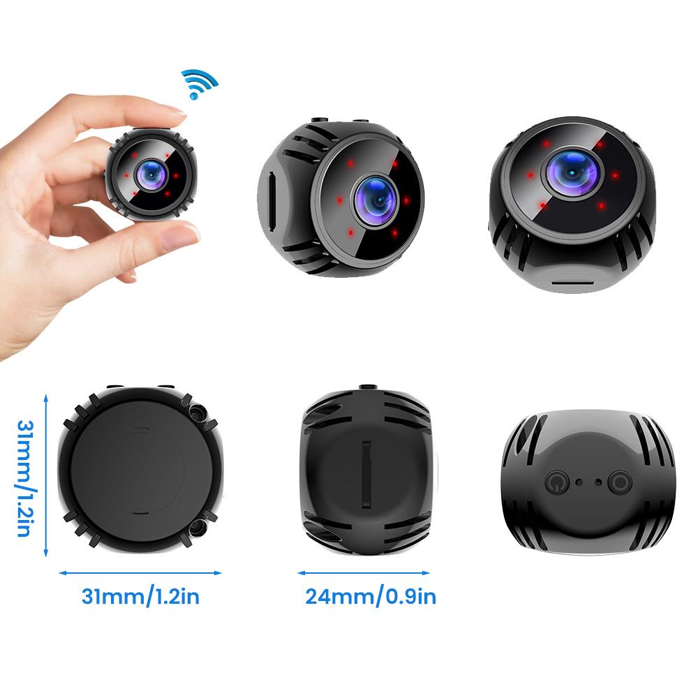 Мини-камера WiFi HD 1080P IP Ночное видение Аудио-видео камкордер Домашняя камера для наблюдения за ребенком Внутренняя безопасность Умное наблюдение