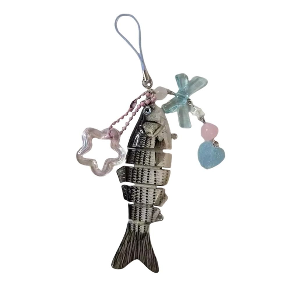 Акриловая подвеска в виде рыбы и звезды, имитация рыбы, шнурок для телефона, ручная работа, брелок в виде рыбы, для любителей рыбалки