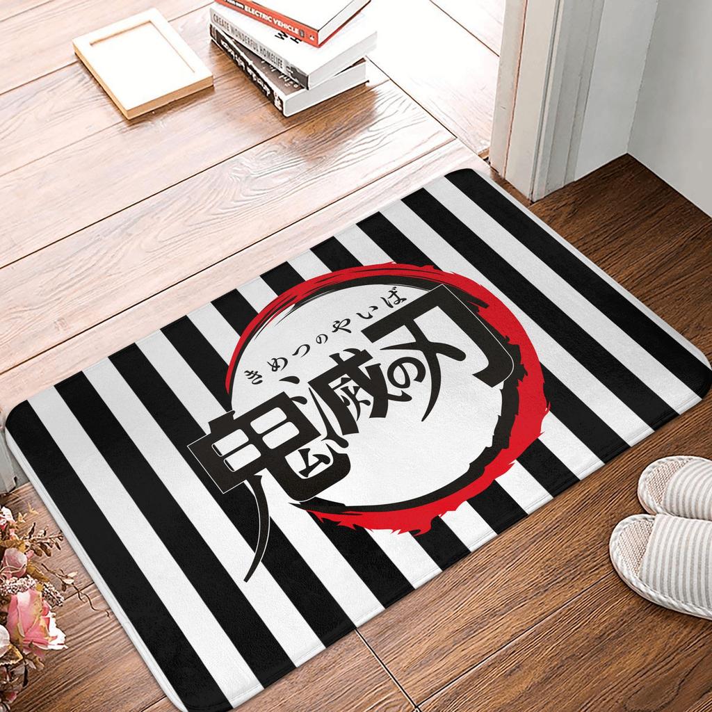 Demon Slayer Floor Door Bathroom Kitchen Mats Anti-Slip Indoor Doormat Garage Entrance Rug Carpet Footpad