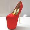 Сексуальные туфли для стриптиза на ультра-высоком каблуке 19 см, женские роскошные металлические черные красные туфли-лодочки на платформе, фетиш-туфли, большой размер 50