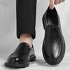 Вэньчжоу кожаная обувь мужская 2025 весна новая повседневная кожаная обувь ленивая одна педаль для среднего возраста лоферы тренд