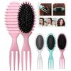 Natural Bristle Curling Comb Wheat Straw Material Define Styling Brush Air Bag Anti Static Comb Detangling Hair Brush Hair Tools