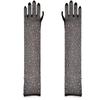 2 Pair Mesh Gloves Fishnet Crystal Rhinestone Long Full Finger Arm Opera Party Lace