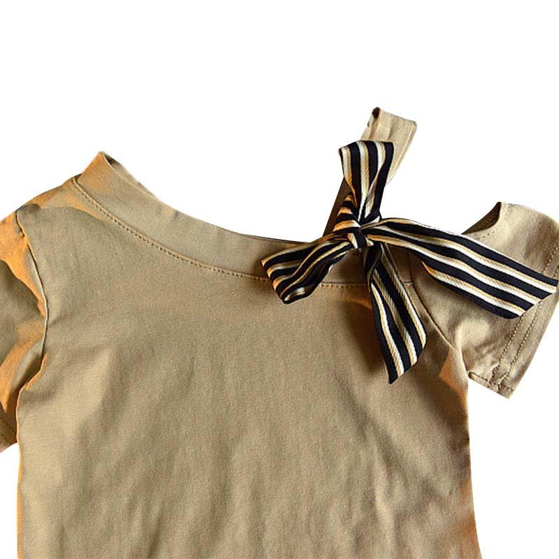 2 шт./компл., детская одежда для девочек, повседневная летняя футболка с короткими рукавами + шорты с полосатым принтом, костюмы