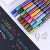 24 цвета Металлические маркеры Ручки с очень тонким кончиком Художественные перманентные маркеры Живопись для открыток Подпись Надпись Металлические маркеры Набор DIY Рисование