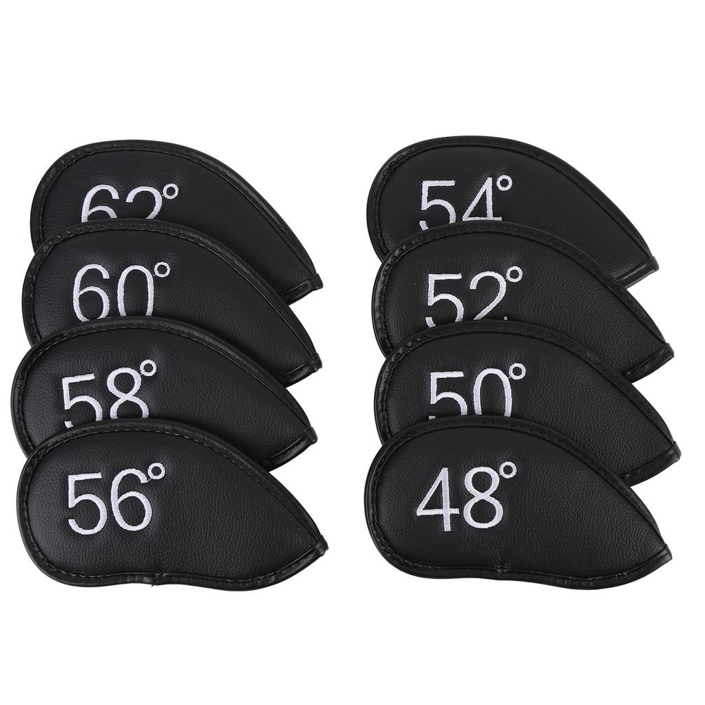 8PCS Wedge Irons Club Head Cover PU Leather Club Iron Headcover 48 degrees  50 degrees  52 degrees  54 degrees  56