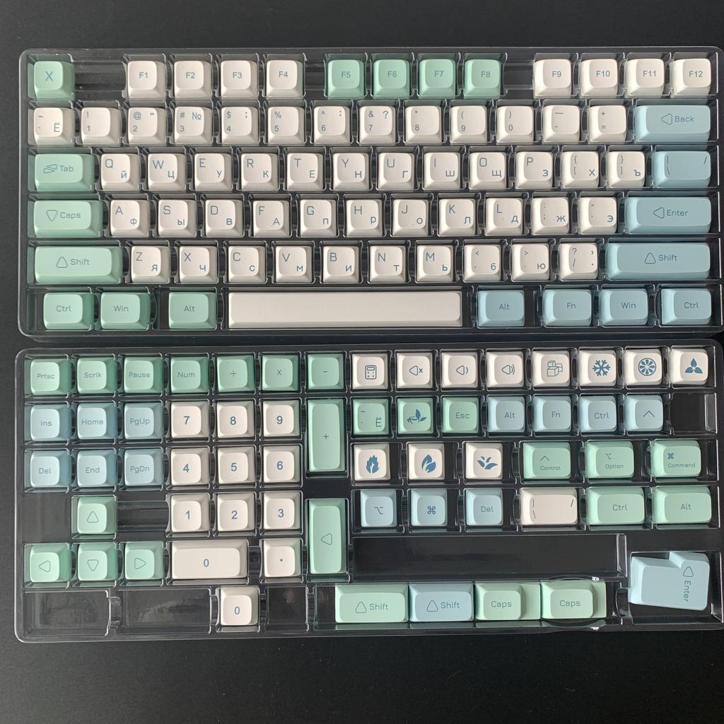 MAIMOOO Русская раскладка Колпачки для клавиш Колпачки PBT Профиль XDA Сублимация Для Ikbc Cherry MX 108/104/87/61/96 клавиш Механическая клавиатура