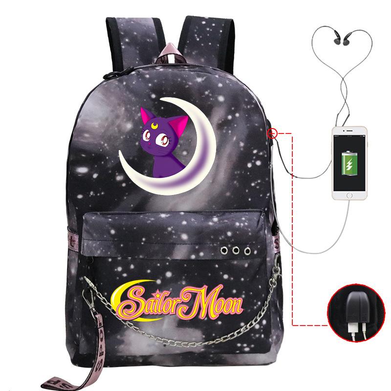 Campus Sweet Small Fresh Peripheral Animation School Bag Girls Students Lightweight Fashion Casual Backpack