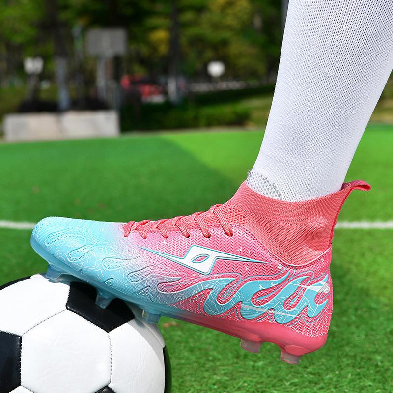Медленный шок нескользящие детские взрослые футбольные бутсы сокол мальчики студенческие тренировочные длинные шипы убийца сломанные шипы студенческая цена